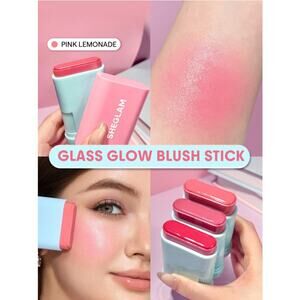 SHEGLAM Glass Glow Blush Stick – Pink Lemonade – Dewy Lip & Cheek Tint Balm